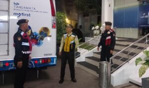 Sat Samapta Polres Ciamis Koordinasi Bersama Satpam Perbankan Antisipasi Bahaya Kamtibmas