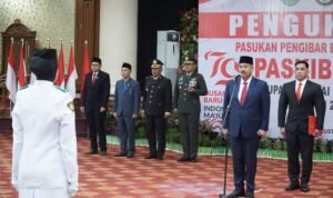 Dandim 0906/KKR Hadiri Upacara Pengukuhan Paskibraka