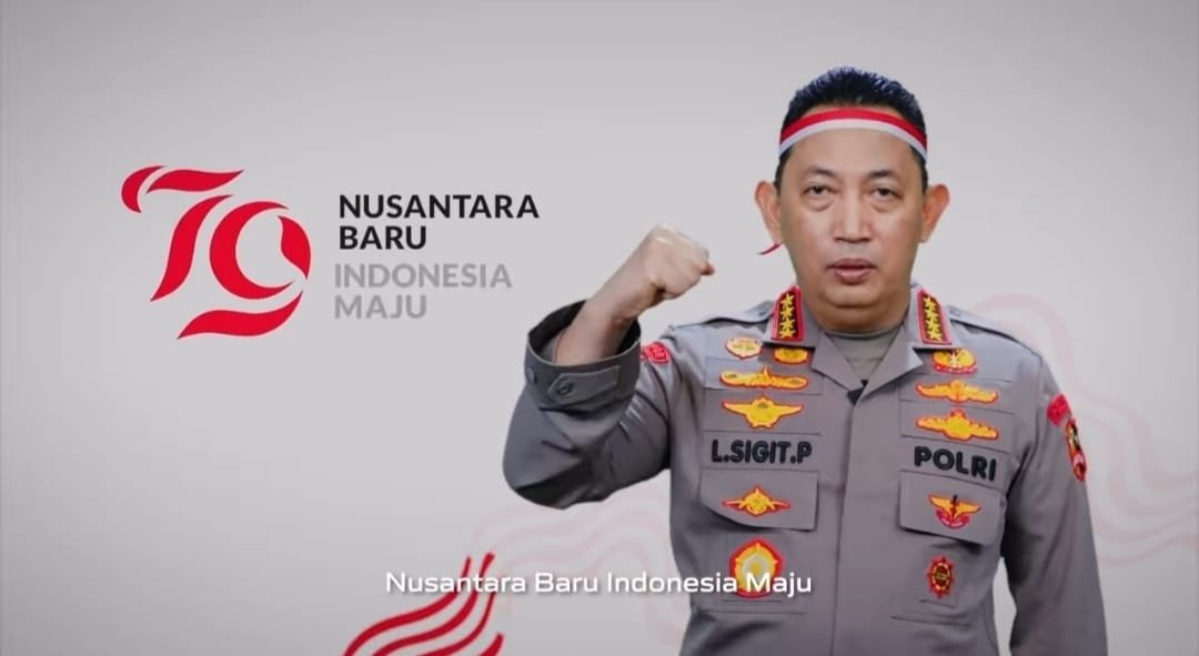 Kapolri di HUT RI ke-79 Semangat Baru untuk Nusantara Baru, Indonesia Maju