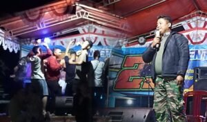 Purna Tugas, Satgas TMMD Ke-121 Kodim Tasikmalaya dan Warga Desa Pangliaran Gelar Panggung Hiburan