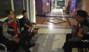 Jaga Kondusifitas, Satuan Samapta Polres Ciamis Patroli Dialogis ke Pos Pengamanan Pasar Ciamis