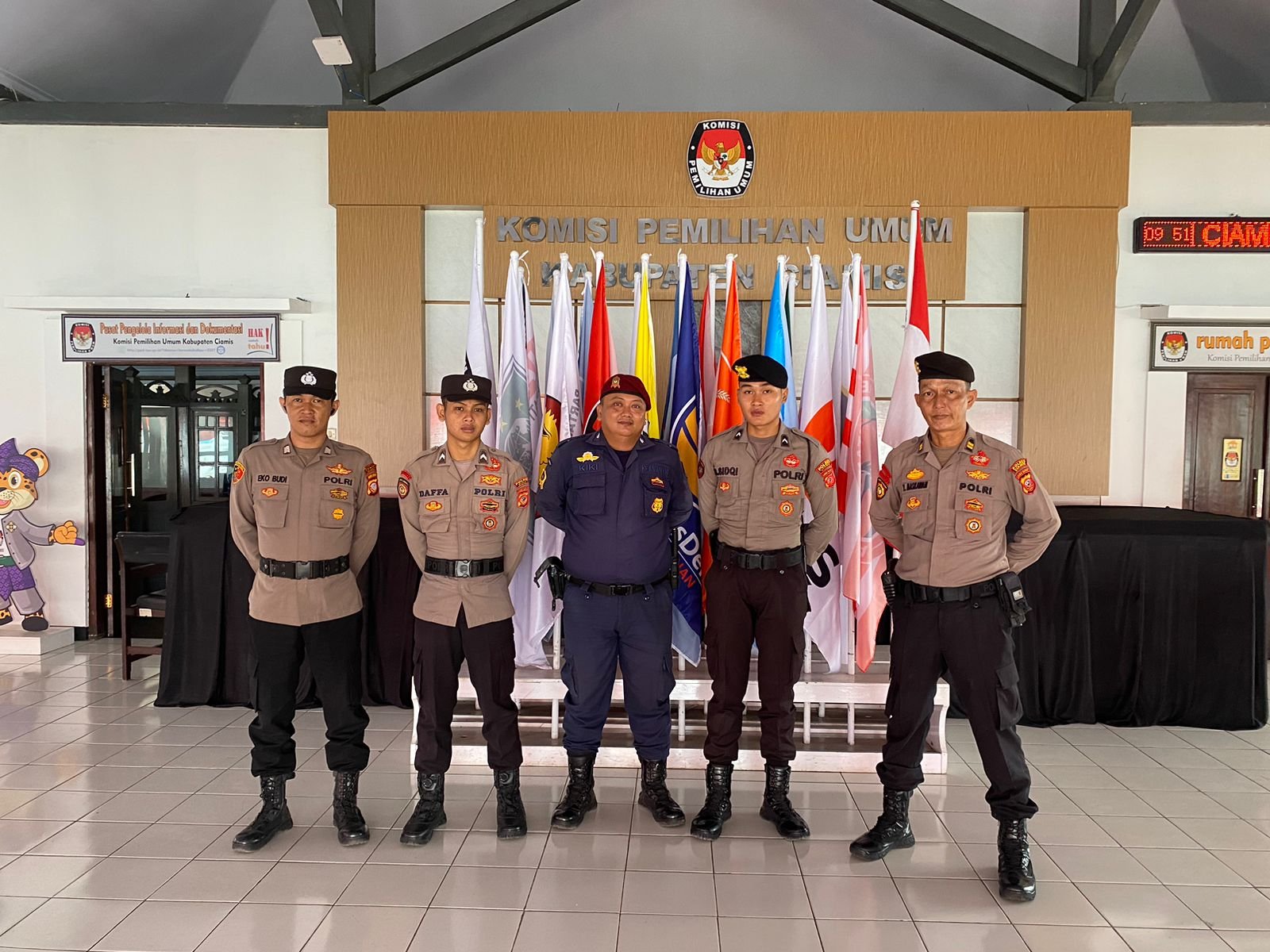 Satgas Preventif Presisi Polres Ciamis Bersiaga dan Amankan Proses Tahapan Pilkada di KPU