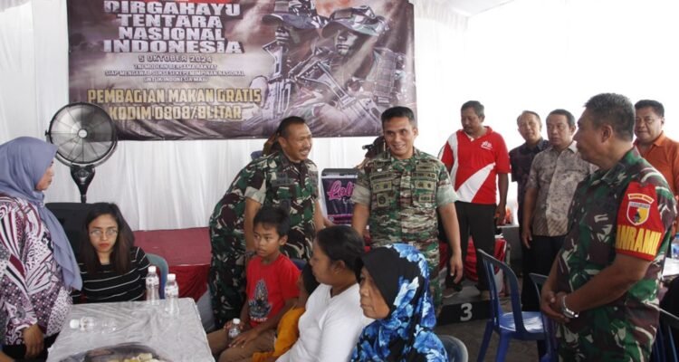 Kodim 0808/Blitar, Gelar Makan Gratis Dalam Peringatan HUT TNI ke-79