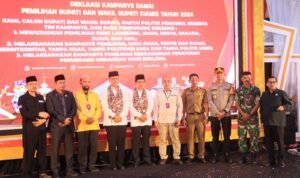Kapolres Ciamis Bersama Forkopimda Deklarasi Kampanye Damai Pilkada Serentak 2024
