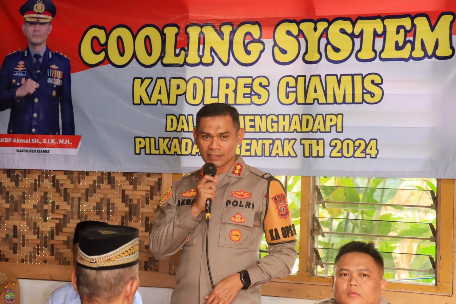 Cooling System, Kapolres Ciamis Koorkom Kamtibmas Jelang Pilkada di Desa Dewasari