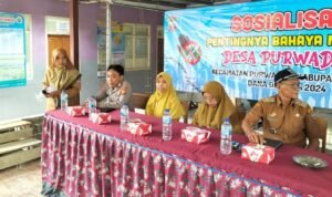 Polsek Lakbok Polres Ciamis Sosialisasikan Bahaya Narkoba ke Warga Desa Purwadadi