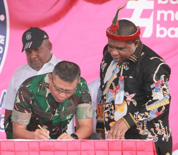 Deklarasi Kampanye Damai Digelar, Provinsi Papua Pegunungan Siap Menyambut Pesta Pemilu, Kasdim 1702/JWY: "Kami Siap Mengamankan"