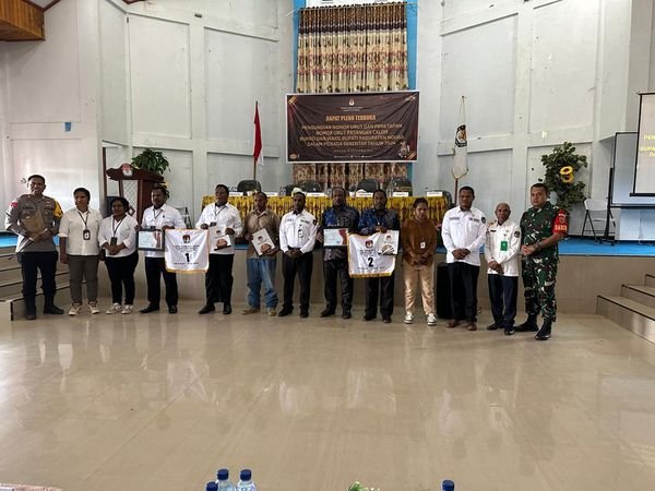 Dandim 1706/Nduga Hadiri Rapat Penetapan Nomor Urut Calon Bupati dan Wakil Bupati Nduga
