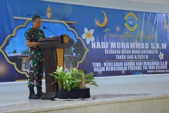 Prajurit Yonmarhanlan VI ikuti Peringatan Maulid Nabi Muhammad SAW 1446 H/2024 M