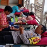 Polsek Cikoneng Polres Ciamis Monitoring dan Ikut Donor Darah di Desa Cikoneng