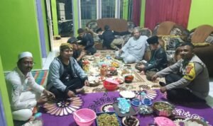 Polsek Kawali Polres Ciamis Ikuti Acara Maulid Nabi di Desa Awiluar Lumbung