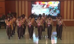 PERSONEL YONMARHANLAN X JAYAPURA MENJADI TIM JURI LOMBA PBB SAMBUT HUT TNI KE-79