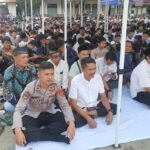 Polsek Rajadesa Polres Ciamis Ikuti Peringatan Maulid Nabi Muhammad SAW di SMKN 1 Rajadesa