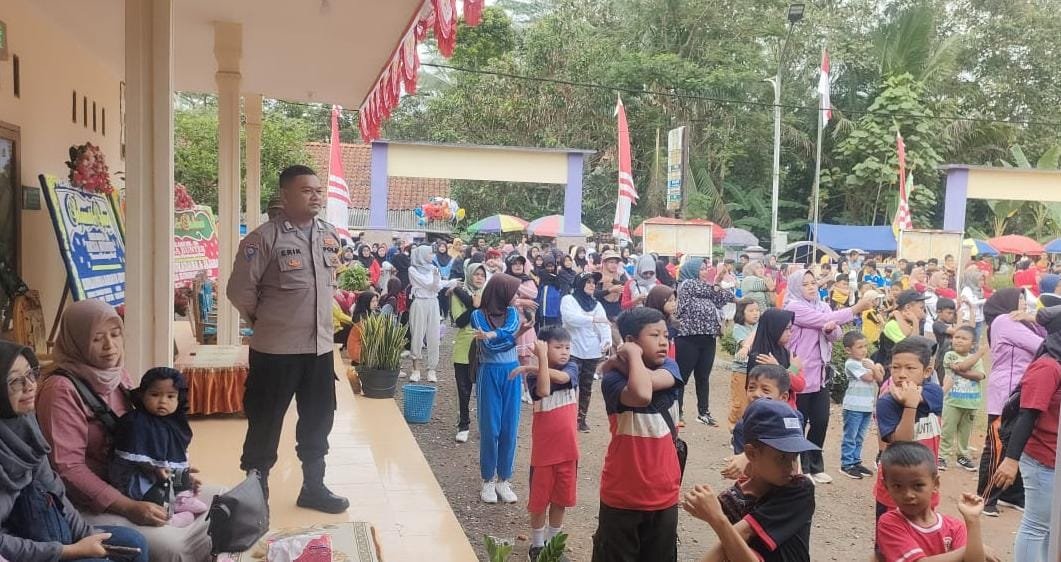 Ops Mantap Praja, Polsek Sukadana Gelar Pengamanan Kegiatan Hari Jadi Desa Bunter