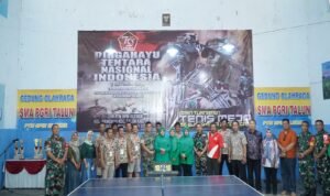 Semarakan HUT TNI Ke-79 Kodim 0808/Blitar Gelar Lomba Tenis Meja Dandim Cup 2024