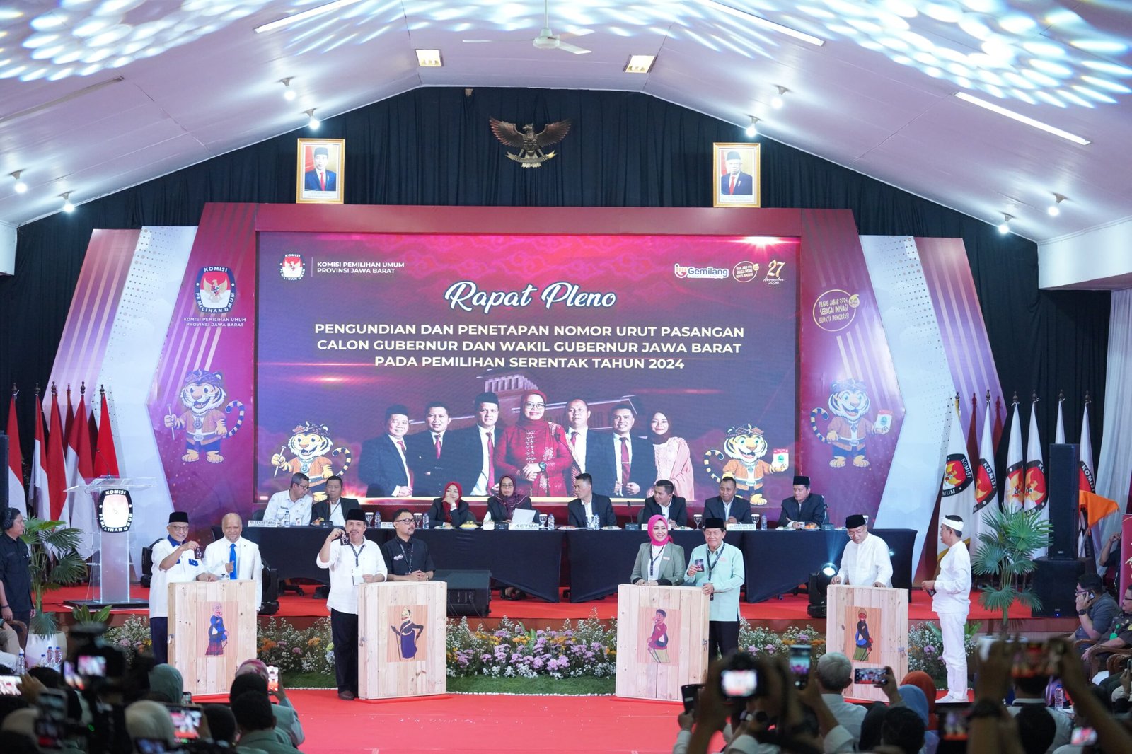 Pengumuman Nomor Urut Paslon Cagub - Cawagub Jabar Tahun 2024