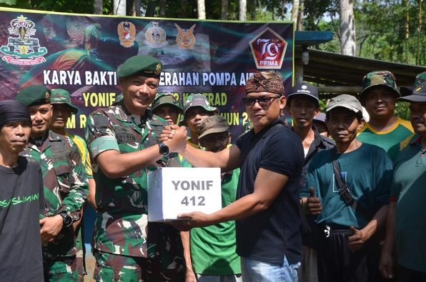 Wujudkan Mimpi Warga Prajurit Ksatria Bharata Yonif 412/BES Gelar Karya Bakti & Fungsikan Lagi Sumber Mata Air