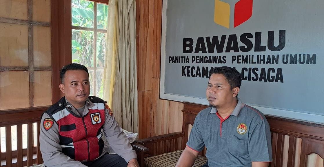 Cooling System Polsek Cisaga Koorkom Kamtibmas ke Penyelenggara Pemilu di Cisaga
