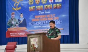 Sambut HUT Ke-77 Kopasgat, Dankopasgat Gelar Bakti Sosial Donor Darah