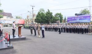 Polres Ciamis Gelar Apel Gabungan Zebra Lodaya Siap Kawal Keamanan berkendara di Ciamis