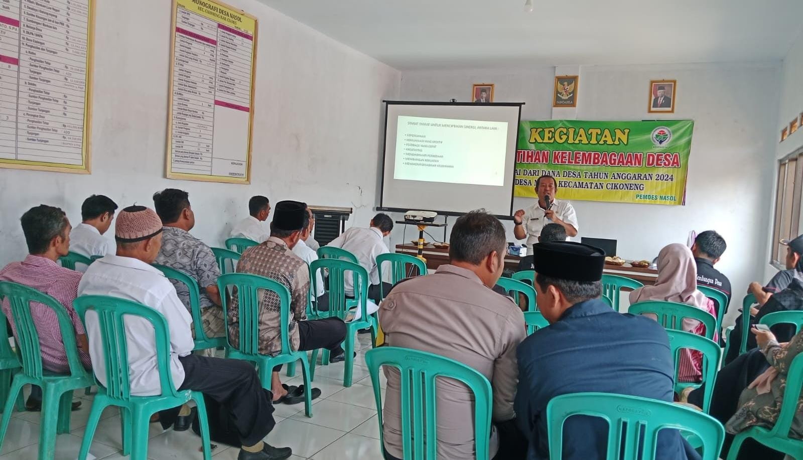 Cooling System, Polsek Cikoneng Polres Ciamis Hadiri Pelatihan Kelembagaan Desa Nasol