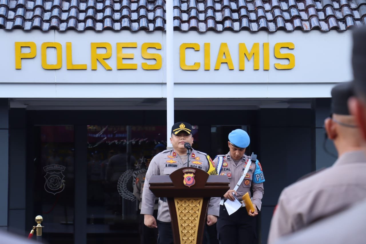 Jelang Pelantikan Presiden Ini Cara Polres Ciamis Cek Kesiapan Anggota
