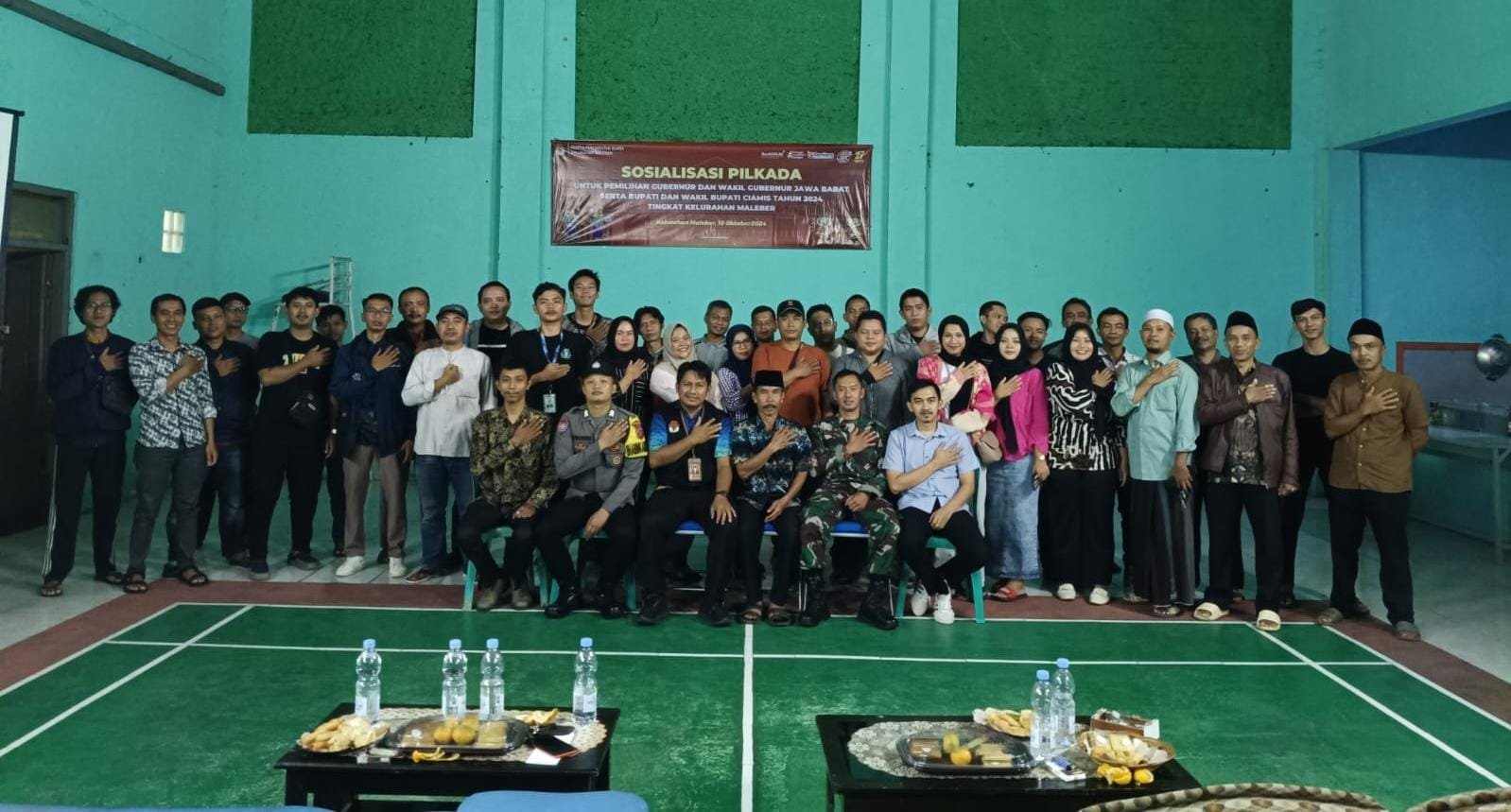 Polsek Ciamis Hadiri Sosialisasi Pilkada Serentak Tingkat PPS Kelurahan Maleber