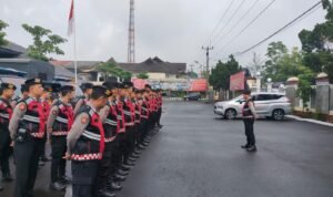 Patroli Perintis Presisi Sat Samapta Polres Ciamis Datangi Obvit di Momen Pelantikan Presiden dan Wakil Presiden