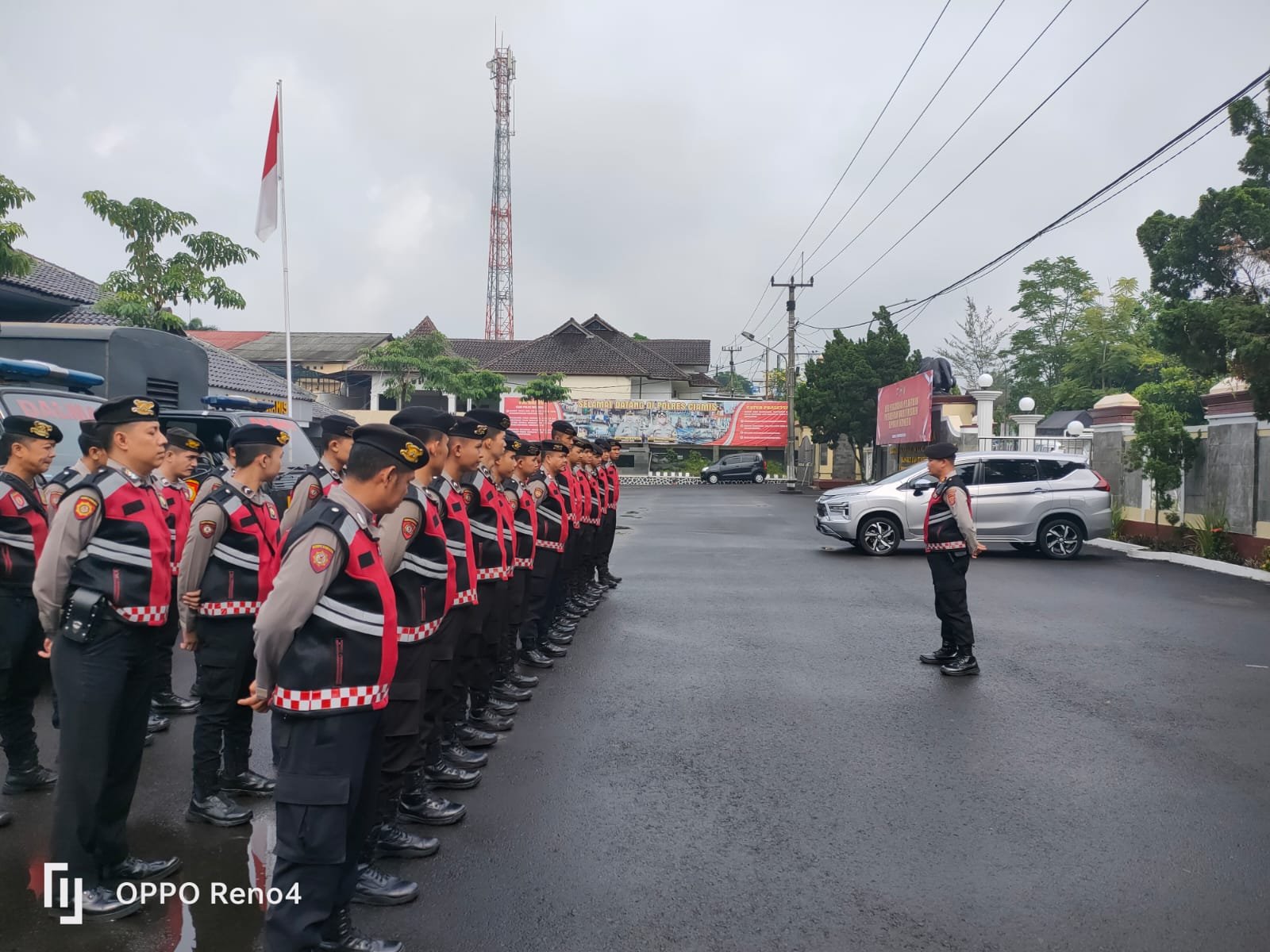 Patroli Perintis Presisi Sat Samapta Polres Ciamis Datangi Obvit di Momen Pelantikan Presiden dan Wakil Presiden