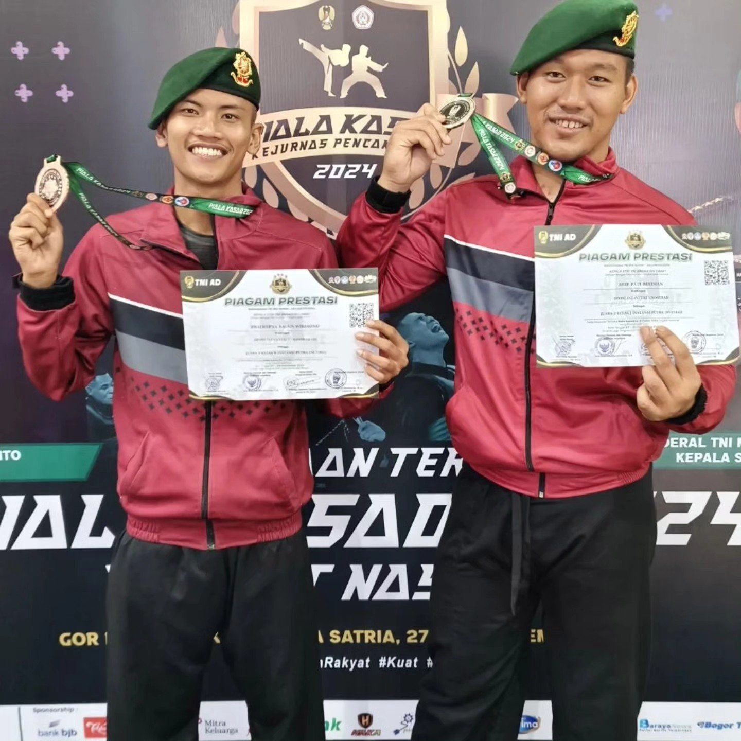 Atlet Pencak Silat Divif 1 Kostrad Raih Prestasi di Kejuaraan Terbuka Pencak Silat Piala KASAD Ke-2 TH 2024