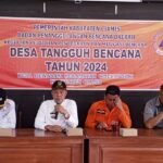 Polsek Cijeungjing Polres Ciamis Hadiri Sosialisasi Mitigasi Bencana di Desa Dewasari