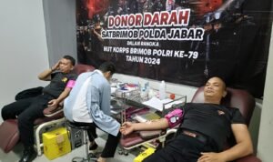 Sat Brimob Polda Jabar Laksanakan Giat Donor Darah Dalam Rangka HUT Brimob ke 79