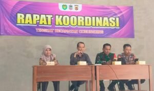 Polsek Cijeungjing Datang Sampaikan Himbauan Kamtibmas di Rakor Tingkat Kecamatan