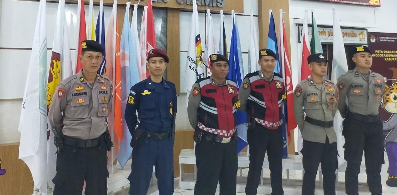 Cipta Kondisi Polres Ciamis Patroli Dialogis ke Kantor Penyelenggara Pilkada Jaga Kondusifitas