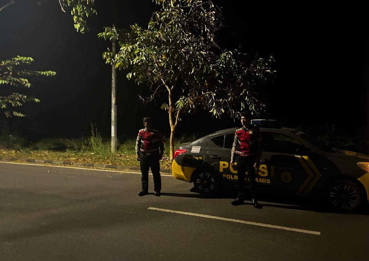 Antisipasi Tindak Kriminalitas dan Kejahatan Jalanan Polres Ciamis Patroli di Kawasan TMP