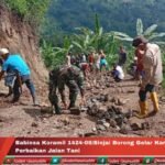 Babinsa Koramil 1424-06/Sinjai Borong Gelar Karya Bakti Perbaikan Jalan Tani
