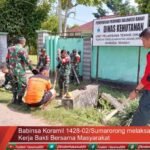 Babinsa Koramil 1428-02/Sumarorong melaksanakan Kerja Bakti Bersama Masyarakat