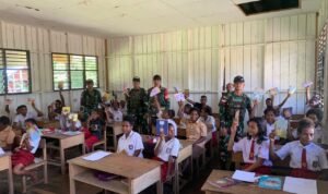 Program Satgas Yonif 641/Beruang Memupuk Motivasi Siswa SDN Distrik Benawa Untuk Belajar