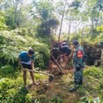 Pembangunan Jalur Saluran Air Bersih oleh Satgas TMMD di Nias Selatan