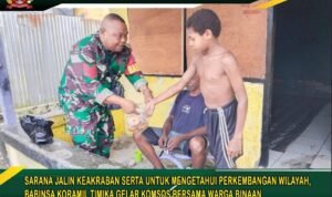 SARANA JALIN KEAKRABAN SERTA UNTUK MENGETAHUI PERKEMBANGAN WILAYAH, BABINSA KORAMIL TIMIKA GELAR KOMSOS BERSAMA WARGA BINAAN