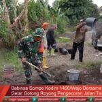 Babinsa Sompe Kodim 1406/Wajo Bersama Warga Gelar Gotong Royong Pengecoran Jalan Tani Babinsa Sompe Kodim 1406/Wajo Bersama Warga Gelar Gotong Royong Pengecoran Jalan Tani