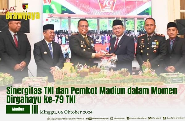 Sinergitas TNI dan Pemkot Mdiun dalam momen Dirgahayu ke-79 TNI