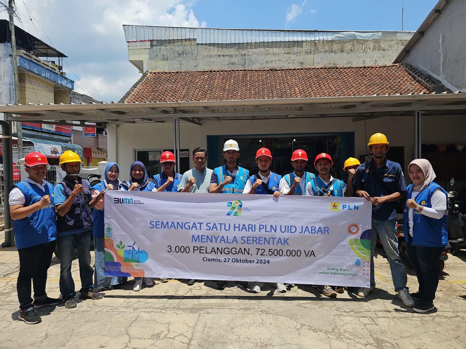 Salah Satu Wujud Peran BUMN Dalam Memperingati Hari Sumpah Pemuda dan Hari Listrik Nasional ke-79, PLN UP3 Tasikmalaya Gelar Penyalaan Listrik Serentak