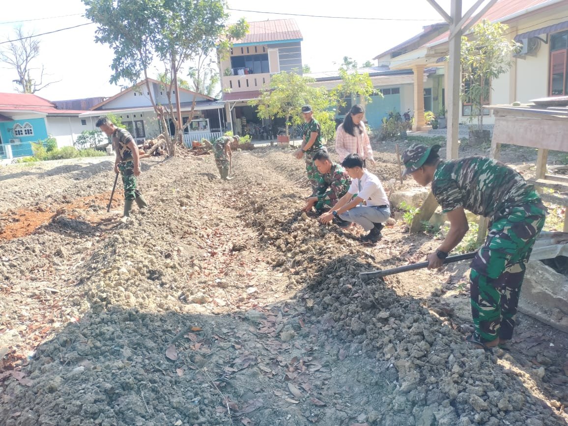 Perawatan Lahan Jagung di Nias Selatan oleh Satgas Terpadu Tanggap Darurat