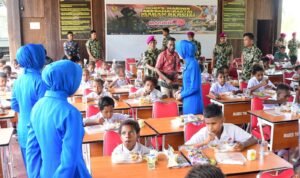 Yonmarhanlan XI Merauke Gelar Makan Bergizi Gratis