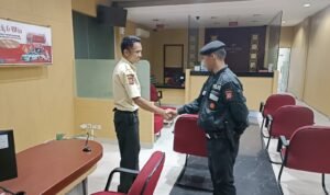 Sat Samapta Polres Ciamis Koordinasi Bersama Satpam Perbankan Antisipasi Bahaya Kamtibmas