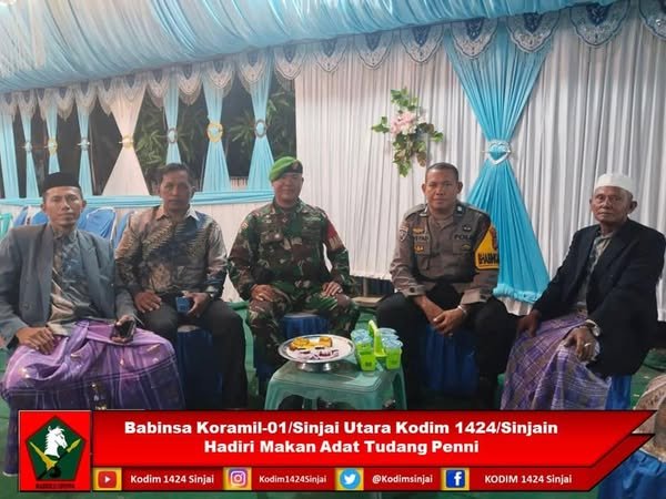 Babinsa Koramil-01/Sinjai Utara Kodim 1424/Sinjai Hadiri Makan Adat Tudang Penni