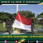 DANREM 174/ATW PIMPIN UPACARA BENDERA 17-AN BULAN NOVEMBER 2024