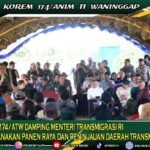 KASREM 174/ATW DAMPING MENTERI TRANSMIGRASI RI MELAKSANAKAN PANEN RAYA DAN PENINJAUAN DAERAH TRANSMIGRASI