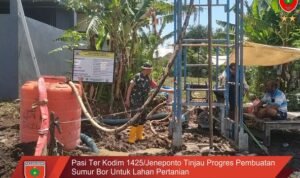 Pasi Ter Kodim 1425/Jeneponto Tinjau Progres Pembuatan Sumur Bor Untuk Lahan Pertanian Pasi Ter Kodim 1425/Jeneponto Tinjau Progres Pembuatan Sumur Bor Untuk Lahan Pertanian